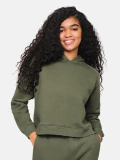 Nimbus Cropped Hoodie -Daily Fit Wear Shop 1 hero W501214 TDF VIN Nimbus Cotton Cropped Hoodie Vine 0014