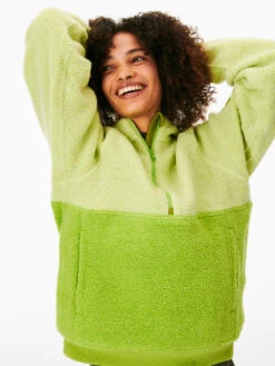 MegaFleece 1/2 Zip Hoodie 17 MegaFleece 1/2 Zip Hoodie -Daily Fit Wear Shop Front Detail W501040 WNF PIM MegaFleece Half Zip Hoodie Pistachio Mossy 229 FP1Yybx