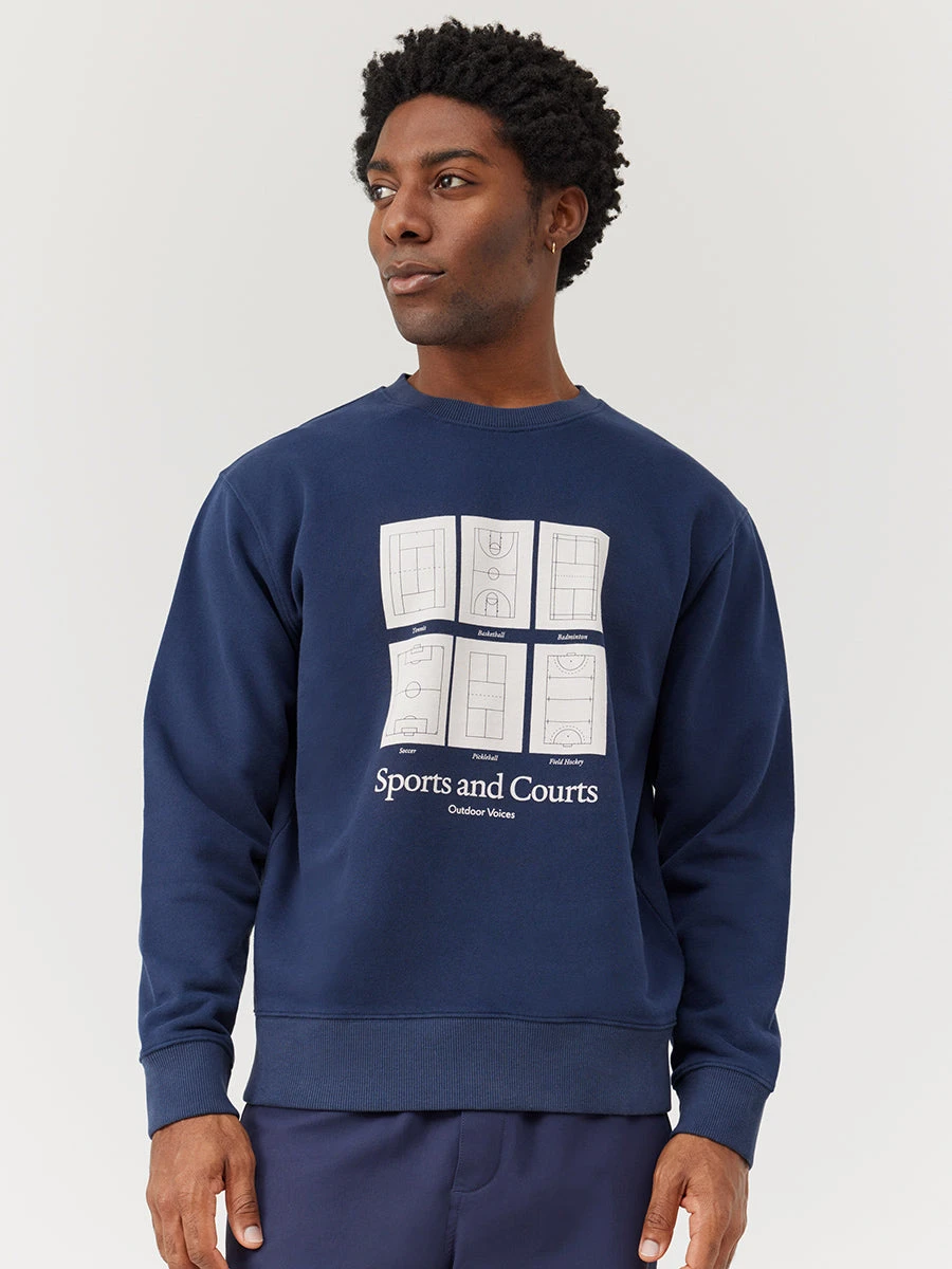 Sports And Courts Cotton Terry Classic Crewneck Sweatshirt - Image 2