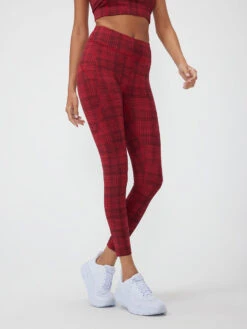 TechSweat™ 7/8 Legging -Daily Fit Wear Shop W101497 TSW PPL Move Free 7 8 Legging Pomegranate Plaid 064 BNH6wc5