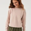 Cotton Terry Cropped Sweatshirt -Daily Fit Wear Shop W301372 CTT NVA OV Cropped Crew Sweatshirt Nirvana 057 0MiaSYG