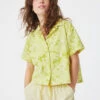 SolarCool Tourist Shirt -Daily Fit Wear Shop W301700 UPF HGF SolarCool Shortsleeve Hyper Green Floral 095