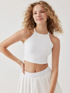 TechSweat™ Criss Cross Tank -Daily Fit Wear Shop W301908 TSW WHI Move Free Criss Cross Tank White 920 9fhSIEN