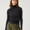 SoftRib Turtleneck 2 SoftRib Turtleneck -Daily Fit Wear Shop W302002 CTR BLK SheerRib Turtleneck Black 021 wyatqQB