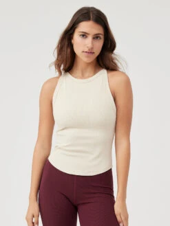 SuperForm™ Rib High Neck Tank -Daily Fit Wear Shop W302012 SFR BLK SuperForm Rib High Neck Tank Linen 028 B2yWE2x