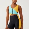 SplashKnit 6" Bodysuit -Daily Fit Wear Shop W401707 STW CMB SplashKnit 6in Bodysuit Capri Mango Black 043