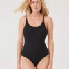 SuperForm™ Rib Leotard -Daily Fit Wear Shop W401890 SFR BLK Rib Leotard Black 057