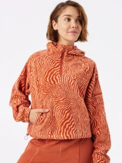 PrimoFleece 1/4 Zip Hoodie -Daily Fit Wear Shop W801572 PMF MLZ Fleece Womens Pullover Melon Zebra 088 BX9VrTG