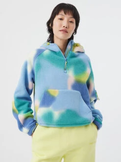 PrimoFleece 1/4 Zip Hoodie -Daily Fit Wear Shop W801572 PMF MTL Fleece Pullover Multi Lava 026 GtpFxY1