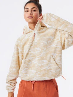 PrimoFleece 1/4 Zip Hoodie -Daily Fit Wear Shop W801572 PMF WHC Fleece Womens Pullover White Cloud 081 ogG40iB